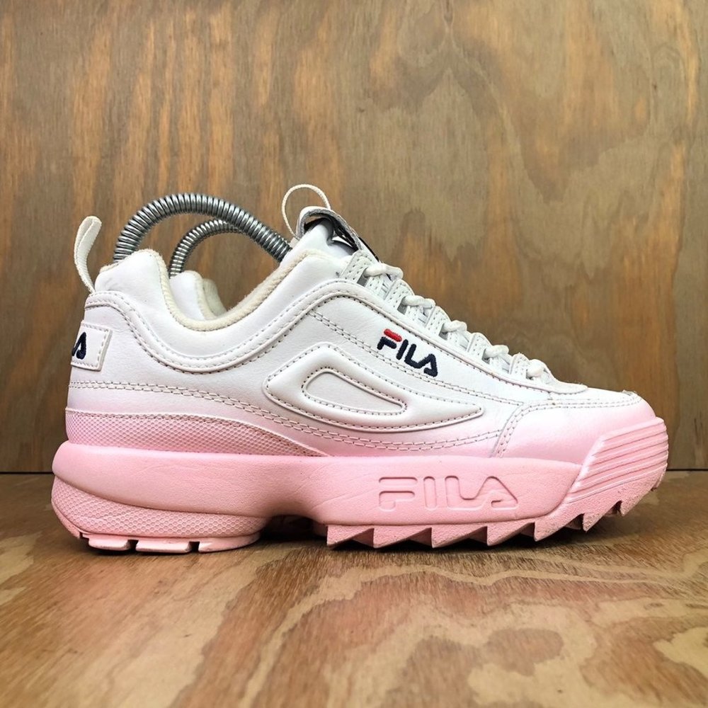 FILA Women's Disruptor II Premium 'Faded Pink' Platform Sneakers